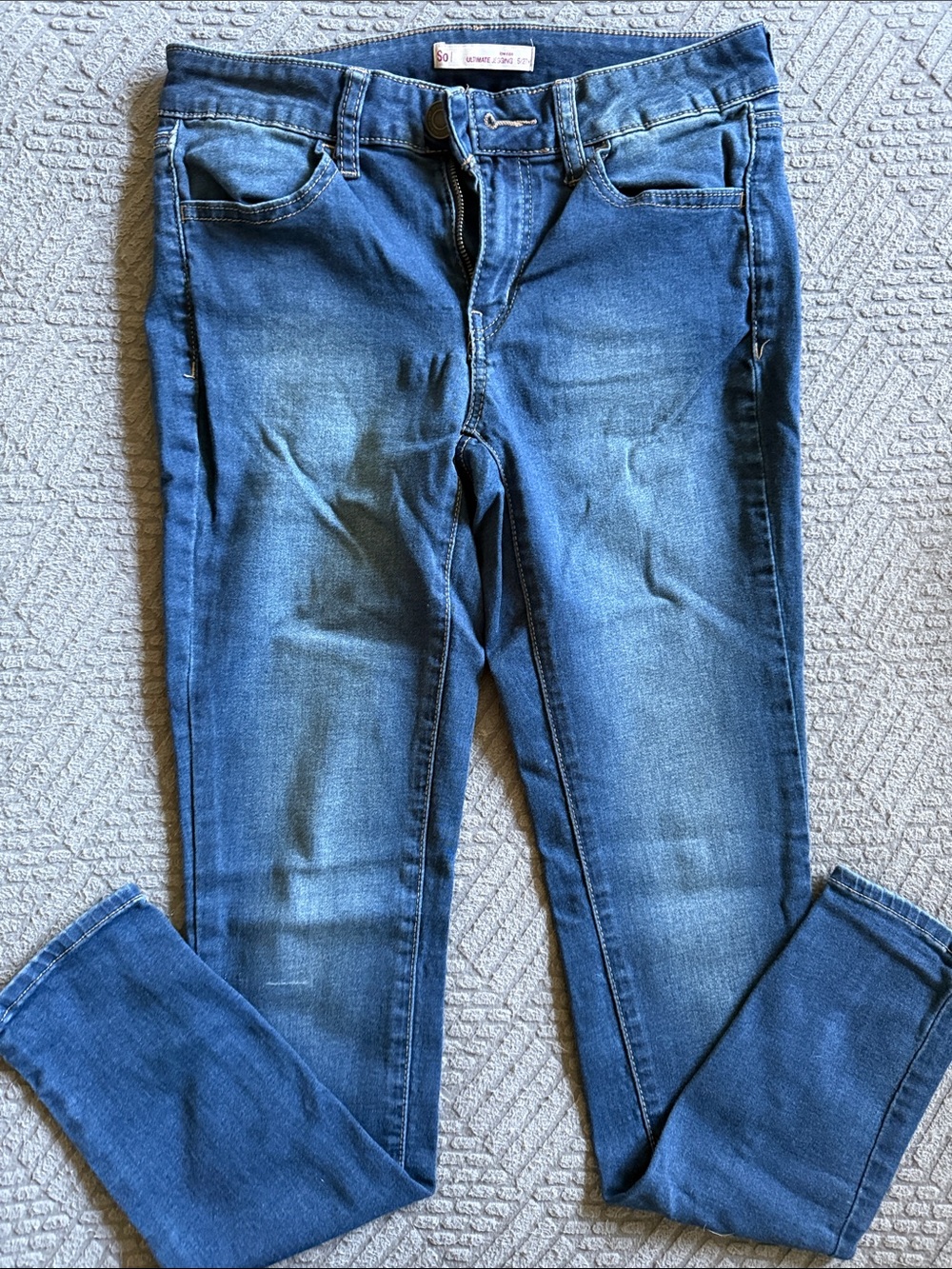 SO Skinny Mid-Blue Stretch Denim Jeans
